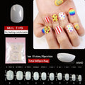 TSZS Children False Nails Natural Acrylic Tips for Kids Little Girls Short Full Cover Artificial Fingernail MegaBDM