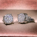 Luxury Jewelry French  Geometric Fashionable New Silver Diamond Jewelry Pendant Earrings for Men and Women Wholesale