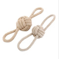 Non-Toxic Durable Small Size Cotton Rope Ball With Handle Pet Dog Chewing Toy