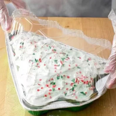Christmas Tree Shaped Aluminium Foil Container Color Coated Container Box  Wedding Party Decorative Aluminium Trays