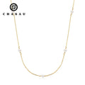 New Arrival 925 Sterling Silver 4A White Pearl Necklace 3-4mm Genuine Natural Cultured Freshwater Round Pearls Pendant Necklace