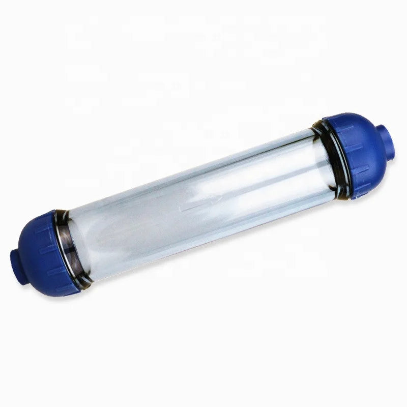 DIY Transparent clear T33 Inline Exchangeable Replacement Filter Cartridge Housing