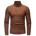 shopifyAutumn New Style High-Neck Solid Color Twist Bottoming Shirt Men's Slim-Fit Knit Sweater