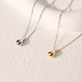 Chris April in Stock 316L Stainless Steel Jewelry New 2025 PVD Gold Plating Retro Mirror Water Drop Pendant Necklace