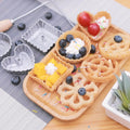 Aluminum Swedish Rosette Iron Maker Waffle Timbale Molds Funnel Cake Ring Maker Cookie Bake Mold Bunuelos Mold With Handle