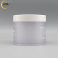 In Stock Cosmetic Packaging 8oz 250 ml Empty Plastic Cosmetic Frosted Body Butter Packaging Jars With White Lids for Skin Care