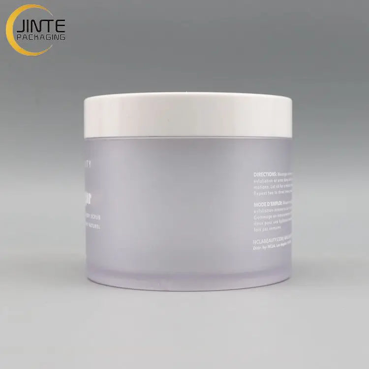 In Stock Cosmetic Packaging 8oz 250 ml Empty Plastic Cosmetic Frosted Body Butter Packaging Jars With White Lids for Skin Care