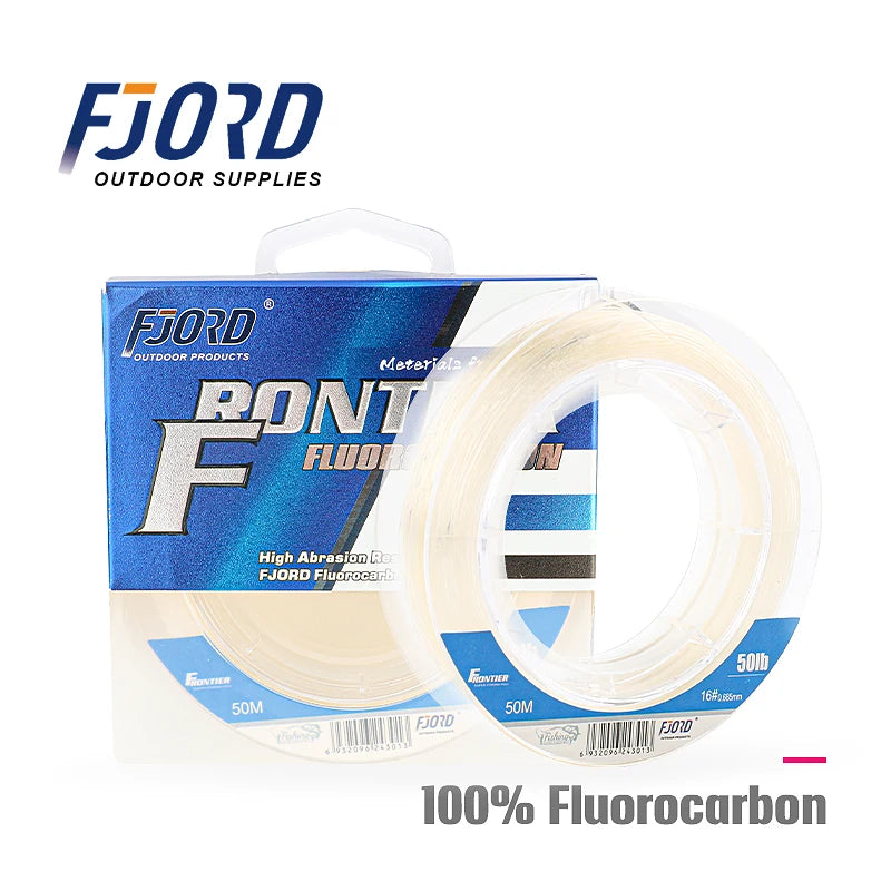 FJORD Super Strong 50M 80M Transparent 100% Fluorocarbon Fishing Line Japanese