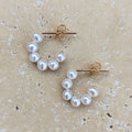 Wholesale Silver Freshwater Pearl Vintage Dangle for Women Flower Stud Hoop Waterproof Jewelry 18K Gold Baroque Pearl Earrings