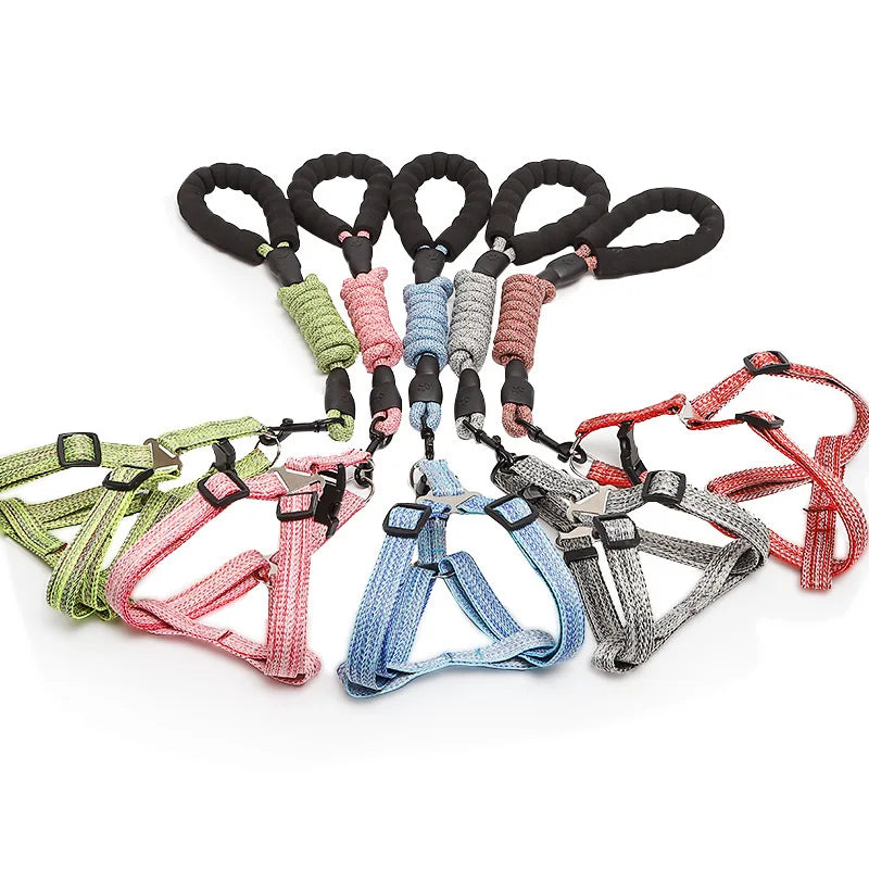 Foam Dog Leash Dog Leash Pet Supplies Pet Harness Dog Chain Explosion-proof Punch Chest Back Linen Harness