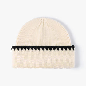 Winter Plain Custom Beanie Hat 100% Acrylic Warm Knitted Beanie Custom Logo