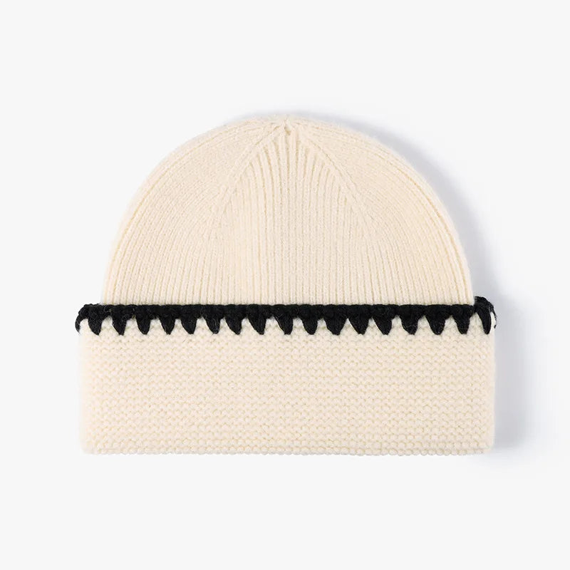 Winter Plain Custom Beanie Hat 100% Acrylic Warm Knitted Beanie Custom Logo