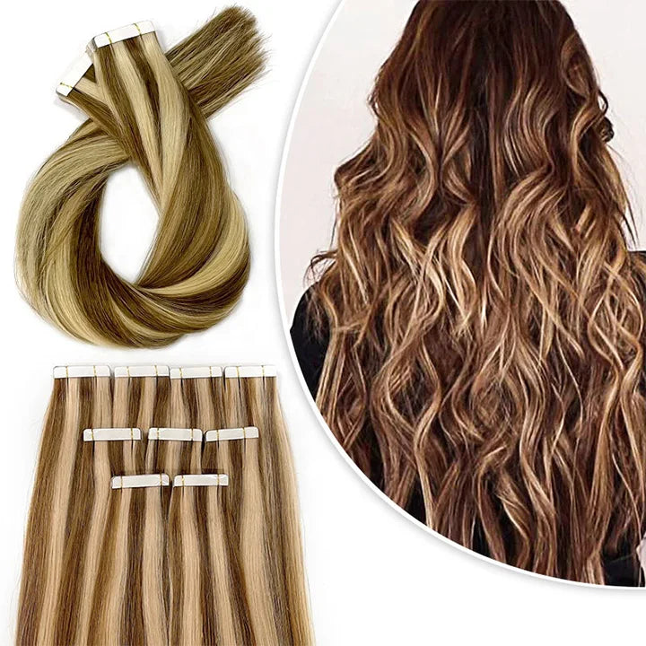 Invisible 613 Blonde Tape Hair Cuticle Aligned Virgin Raw Indian Hair Wholesale Japanese Tape in Hair Extensions Remy Vendors