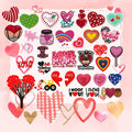 Popular Valentine's Day Collection Shoe Charms Kawaii Sweet Sweety Love Kiss Heart Series Shoe Decorations