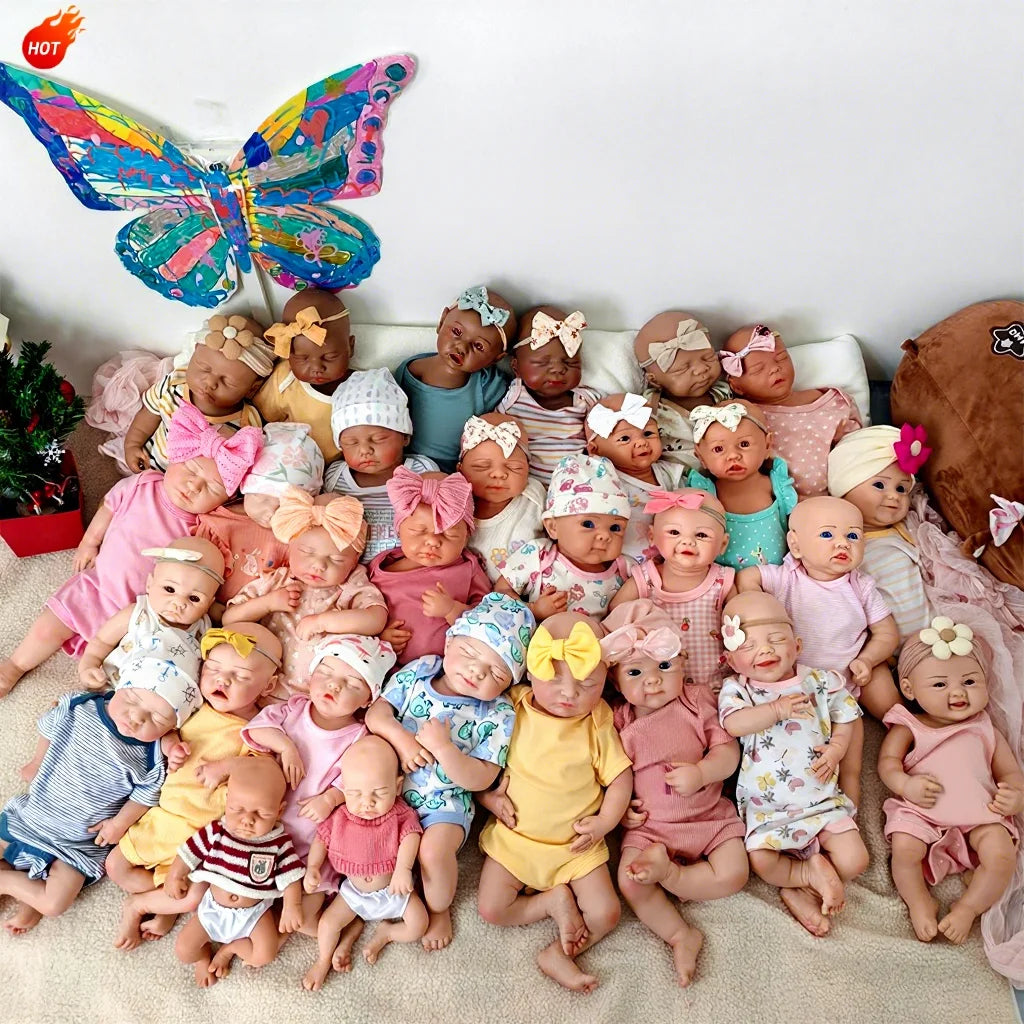 Customizable Face Shape Reborn Dolls Soft Silicone Body Lifelike Reborn Babe Girl Newborn Boy Silicone Reborn Baby for Kids Toy