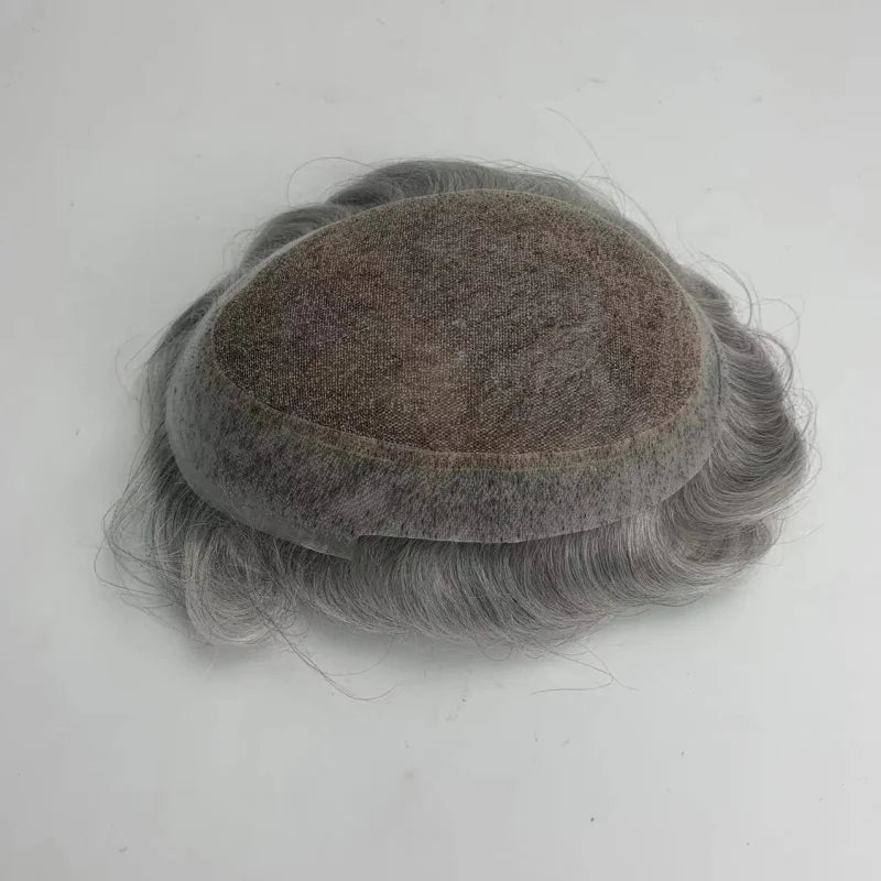 1B80% Man Wig Natural Hairline PU Around Toupee for Old Man Australia Toupee