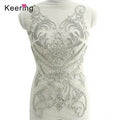 Decoration Neckline Tassel Bodice Rhinestone Crystal Applique  Bridesmaid Mermaid Wedding Evening Bridal Dress