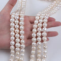 Wholesale 11-12mm A/AA Grade White Color Potato Shape Freshwater Pearl Loose Strands for Jewelry Making