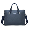 2025 Custom Small New Simple Laptop Bag Soft Blue Mens 15.6 Pu Leather