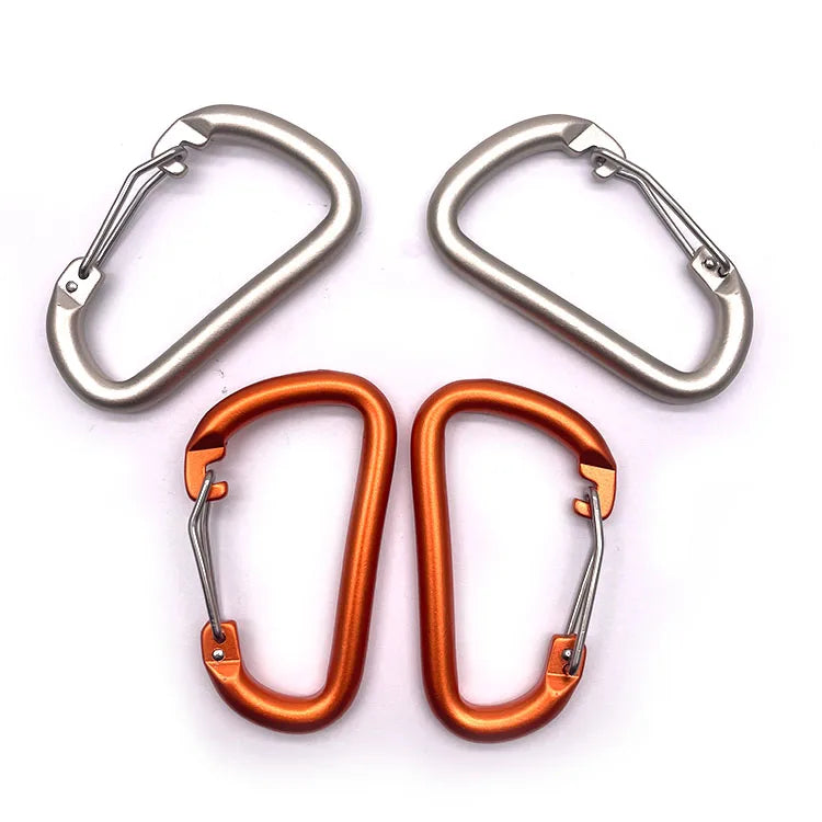 BT-L50 Wire Gate 5KN Hammock Camping Hooks 80mm Carabiner Custom Logo Aluminum Caribeaner Clip