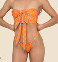 Women's High Quality Diamond Bikini Bandeau Brazilian Bottom 2-Piece Beachwear Set