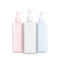 260ml Empty PET Square Boston Liquid Bath Soap Plastic Dispenser Bottle Pink-for Shower Gel Body False Eyelashes Face Masks