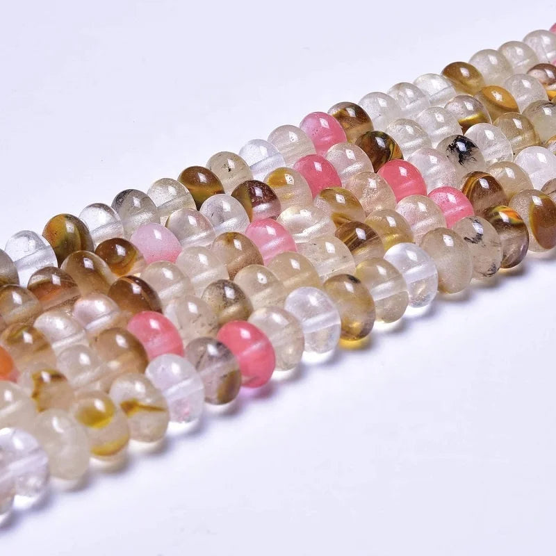 Wholesale Gold Cherry Watermelon Rondelle Abacus Beads Customized Crystal Stone Beads for Jewelry Marking Loose Nature Jewelry