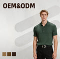 Customized Uniform Polyester Men's Golf T-shirt Casual Knitted Short Sleeved Polo Shirt