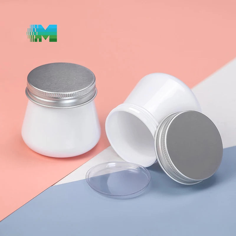 Refillable Skincare Bottles Frosted Powder Containers Wide-Mouth Transparent Beauty Jar Airtight Containers Cosmetics Bottles