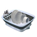Kitchen Plastic Tableware Bowl Chopsticks Dish Storage Folding Draining Drying Rack
