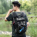 JCL Outdoor Men's Waterproof 30L Portable Fishing Sling Pack with 900D Material for Tackle Storage