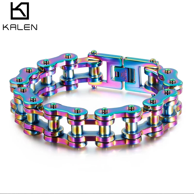 2020 KALEN Mens Bicycle Stainless Steel Jewelry Personalized Bracelet MegaBDM