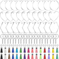 Sublimation Blanks Keychains Bulk Ornament Tag SetKey Chains Leather Tassels Jump Rings for DIY Craft Making