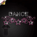 Hot Sales Rhinestone Print Heat Transfer I Love Dance Rhinestone Transfer