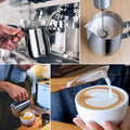 Hot Selling HUFA American Style Stainless Steel Espresso Cups Pull Flower Latte Art Milk Frother Quality Stocked Coffee Tea