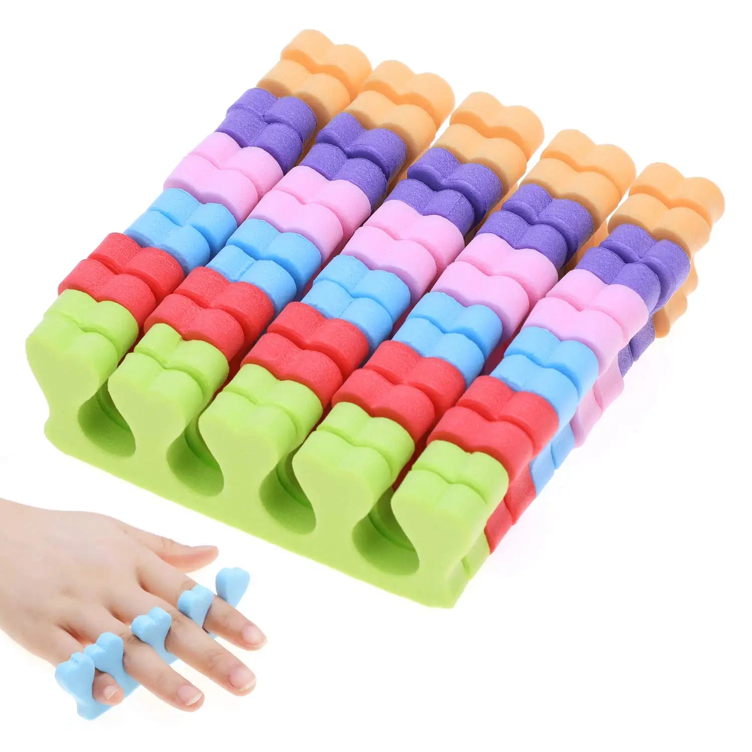 Toe Splitter Soft Beauty Foam Nail Separation Pedi Dividers Foots Nail Art Tools for Conveniently Separating Fingers