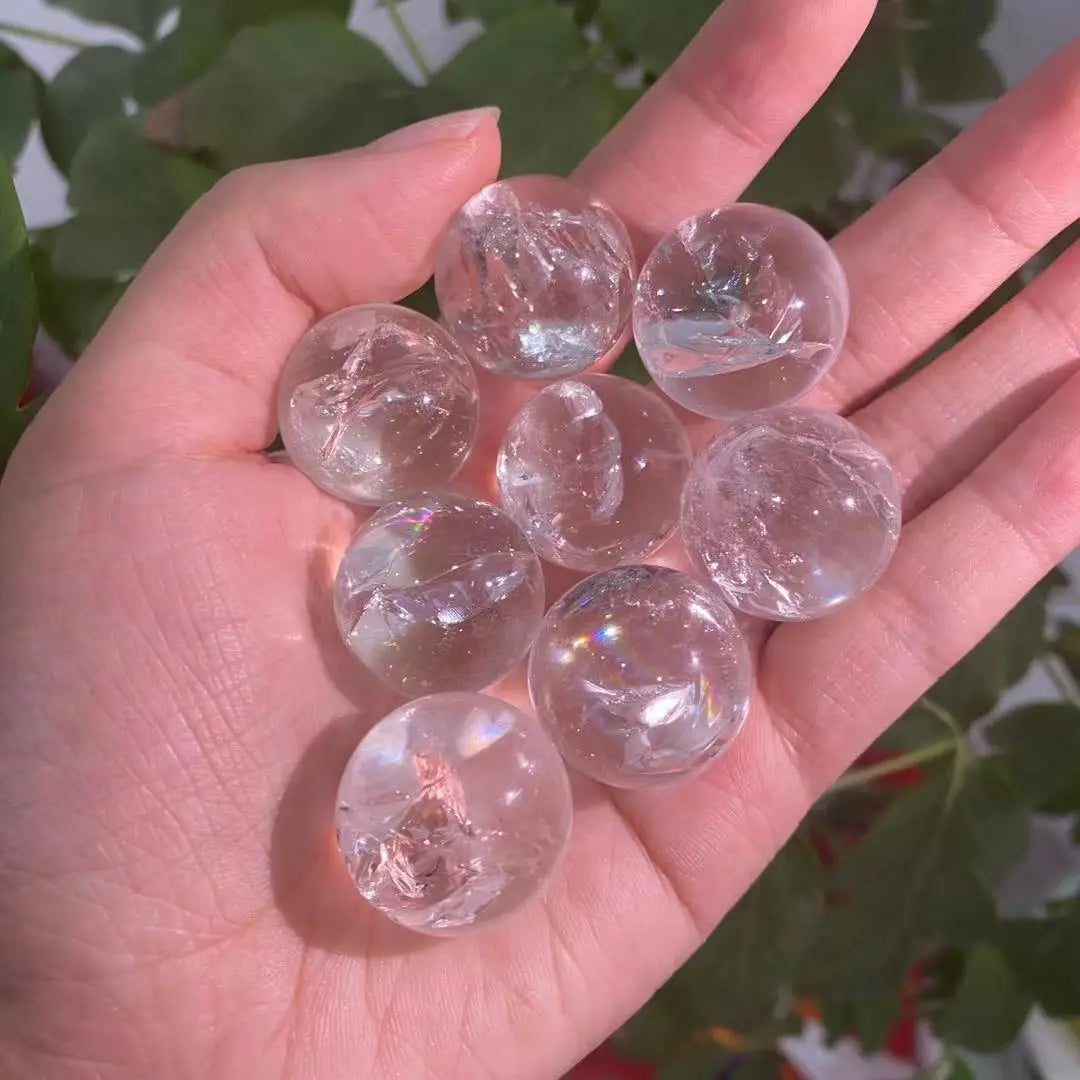 20mm Wholesale High Quality Crystal rainbow clear Quartz Sphere Small clear Quartz Balls for Sale