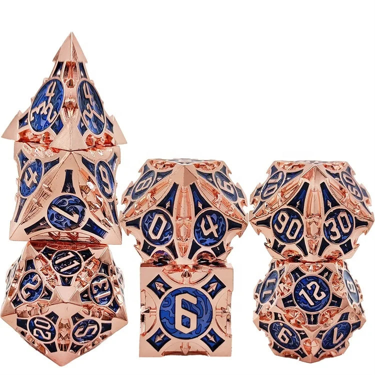 Simple Dice Game Polyhedral Custom Engrave Metal DND Dice Set for RPG DND Board Games Gift MegaBDM