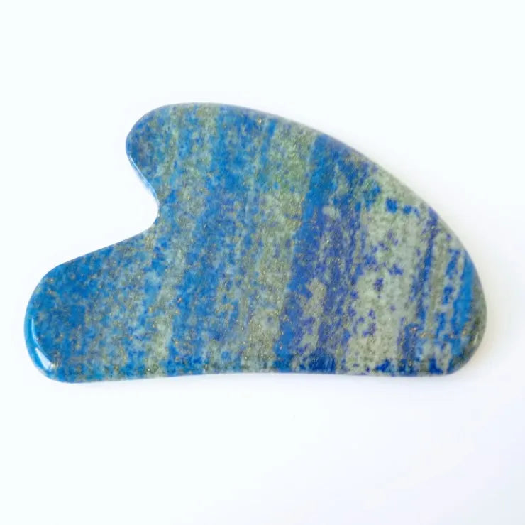 Huiying Wholesale Healing Stones Lapis Luzil Stone Guasha Board Heart Shape for Healthy Body
