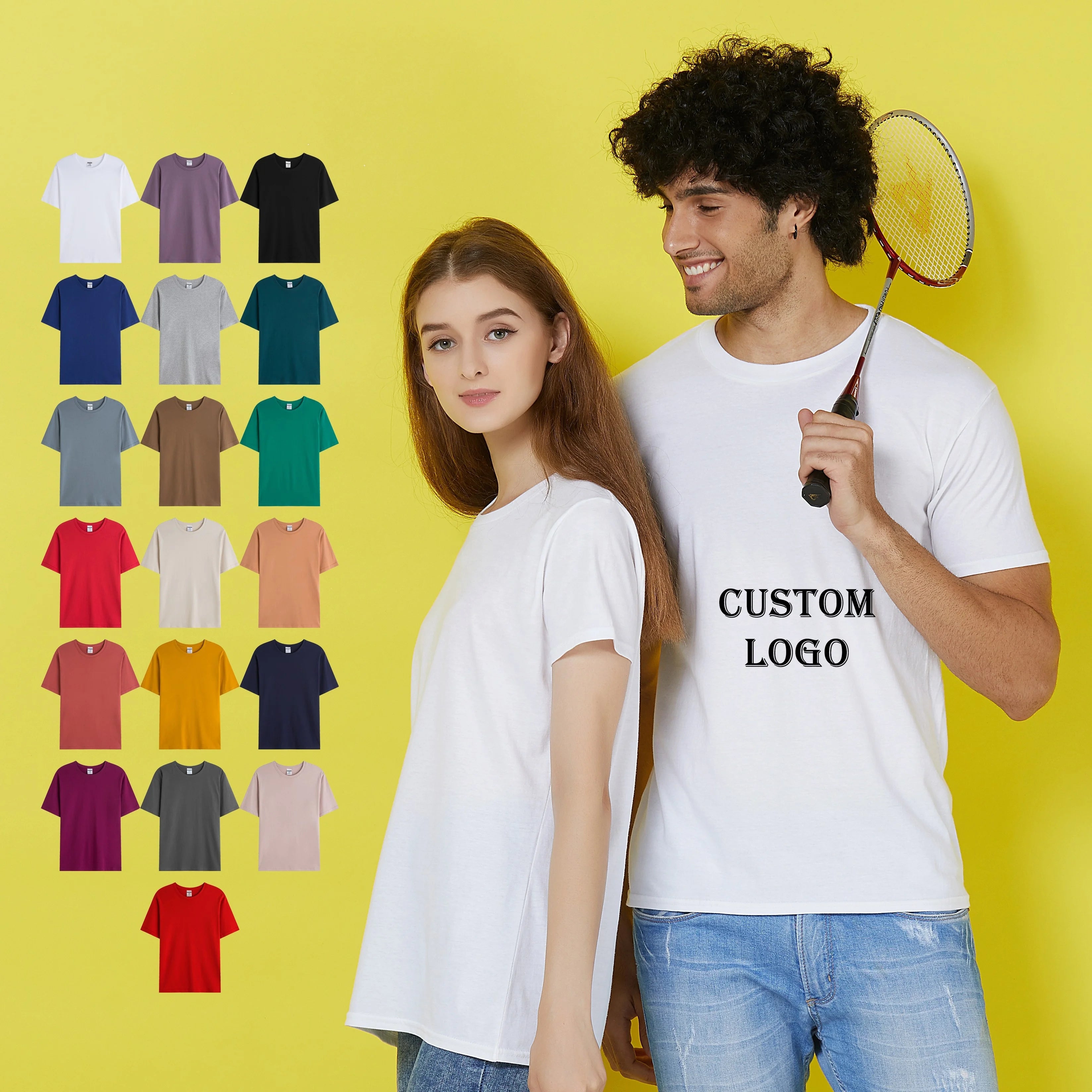 Clothing Manufacturers Custom T-shirt 100% Cotton 190g Screen Print Summer Blank Plain Men's White t Shirt