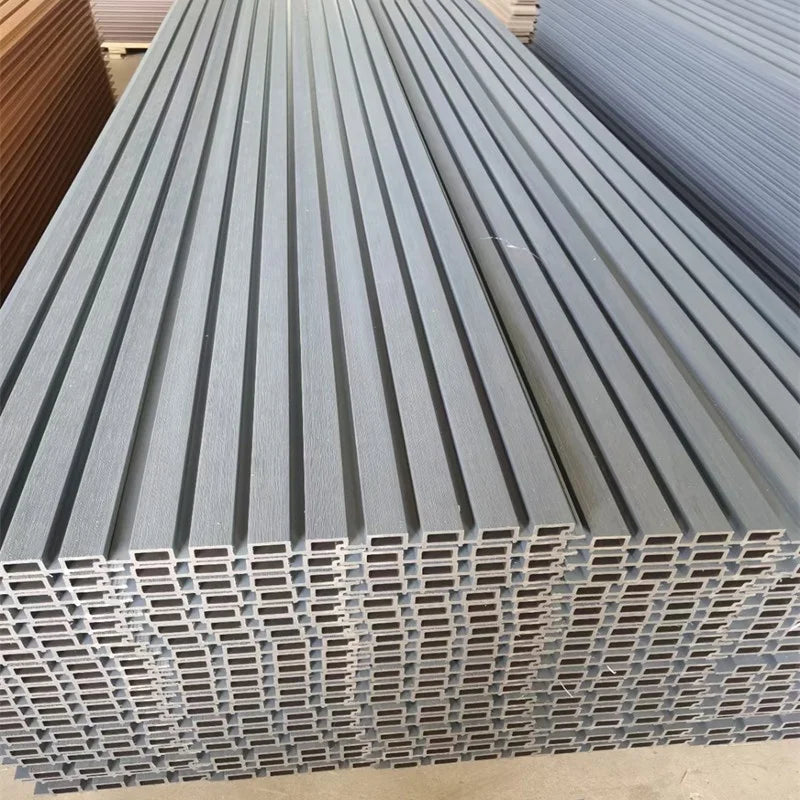 External Wall Cladding Great Outdoor Plastic Composite Garden Cladding Exterior Waterproof Outdoor Fluted Wpc Wall Panel