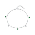 Elegant Retro Fashion High Jewelry 925 Sterling Silver 18k Gold Plated 5a CZ Beads Link chain Bracelet