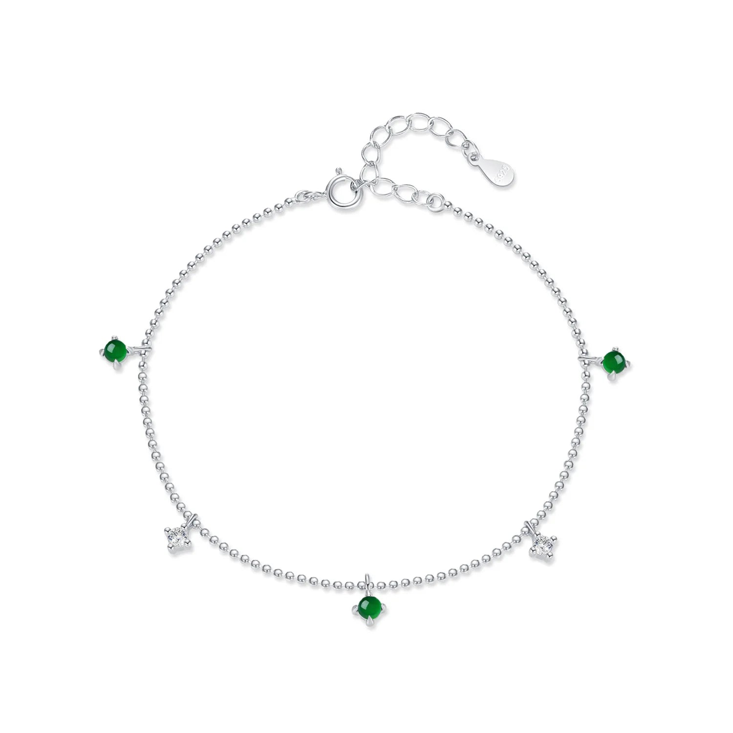Elegant Retro Fashion High Jewelry 925 Sterling Silver 18k Gold Plated 5a CZ Beads Link chain Bracelet