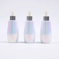 Cosmetic 30ml Clear Frosted Empty Glass Dropper Bottle with Screen Printing for Essential Oil Skincare Packaging and Serum