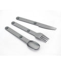 Portable Outdoor Aluminum Dinnerware Set with Knife Fork Spoon Case-for Camping Flatware Cutlery