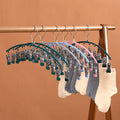 Legging Organizer for Closet Metal Pants Hangers with Rubber Coated 10 Clips Holds 20 Leggings Hangers for Closet Organizers