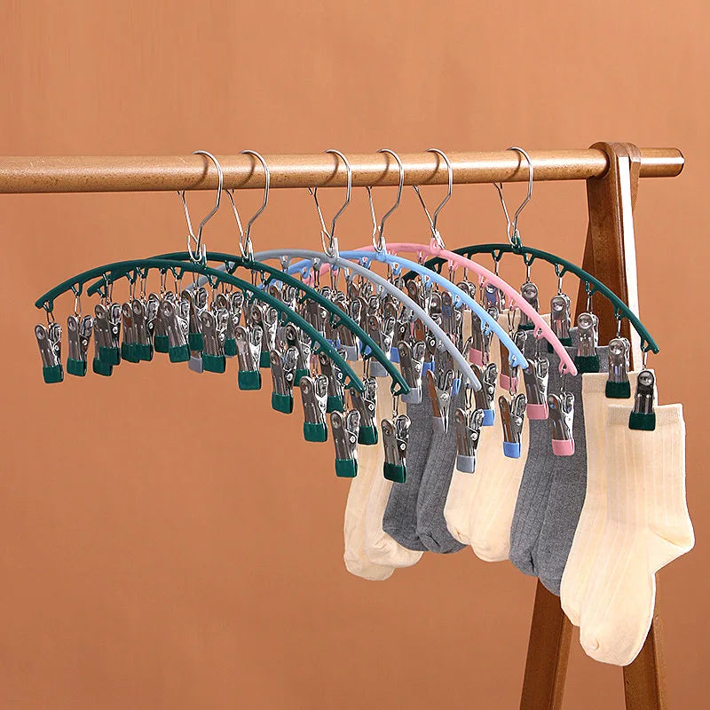 Legging Organizer for Closet Metal Pants Hangers with Rubber Coated 10 Clips Holds 20 Leggings Hangers for Closet Organizers