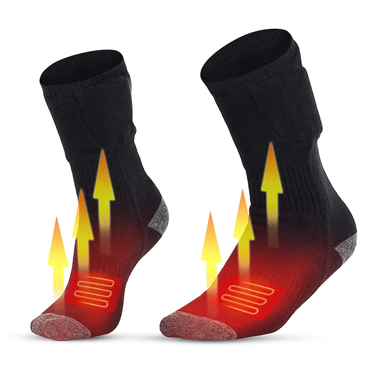 3800mAh Battery Pack Heated Electric Warm Thermal Socks for Chronically Cold Feet