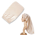 Custom 22 Momme High Quality 100% Silk Head Wraps Wholesale 57*34CM Long Style Silk Bonnet Pure Silk Turban Towel