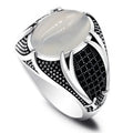 Hot Sale Mens Hip Hop Stainless Steel Machete Red White Black Oval Silver Color Two Knife Rings for Men Jewelry Wholesale
